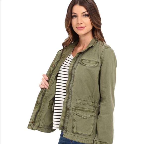Lucky Brand Utility Cargo Jacket Army 